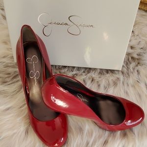 Ruby Red Pumps